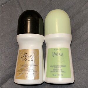 Avon Rare Gold and Haiku Deodorant Duo